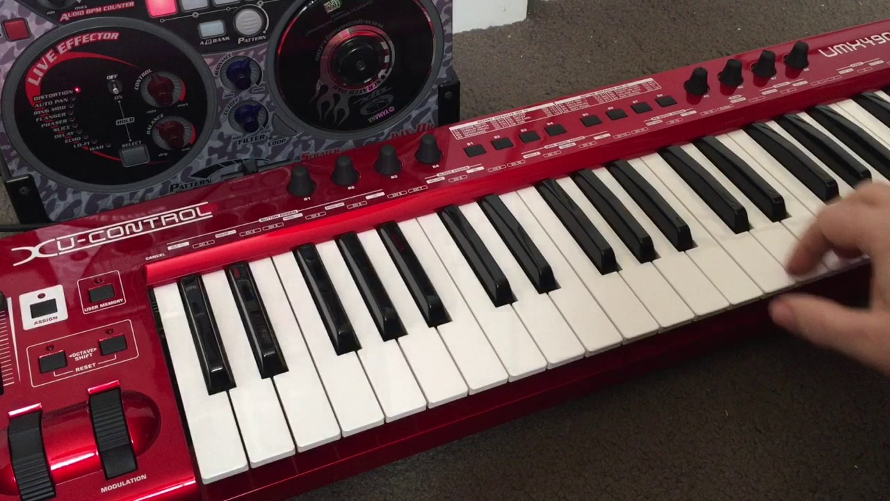 Behringer UMX490 red MIDI controller keyboard EXCELLENT! - YouTube