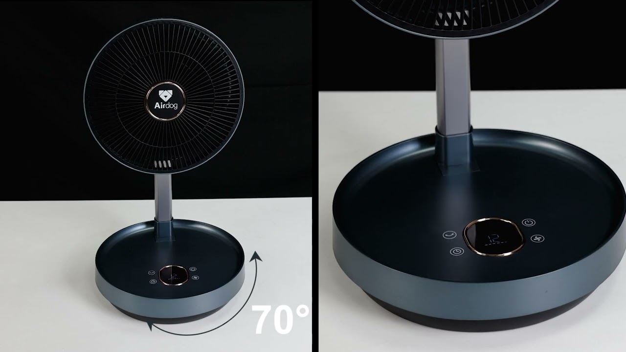 Airdog F10 Folding Fan- Clean, Fresh Air Anytime, Anywhere! - YouTube