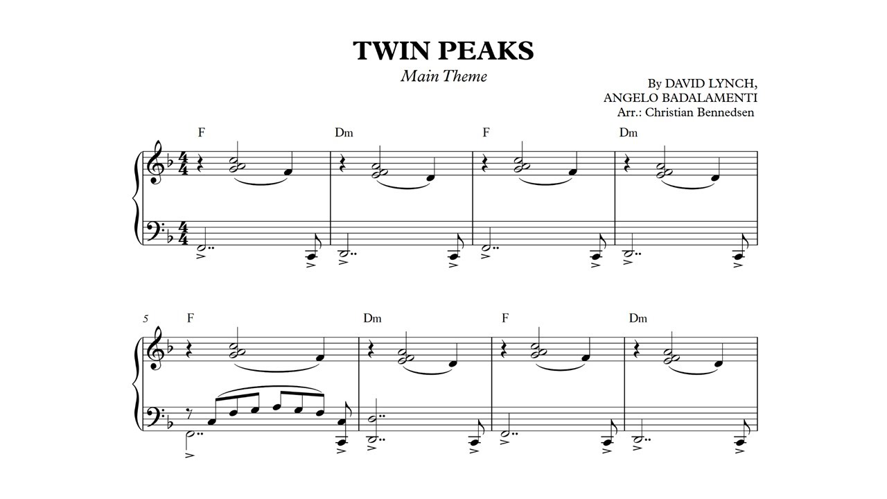 Twin Peaks - Piano - YouTube