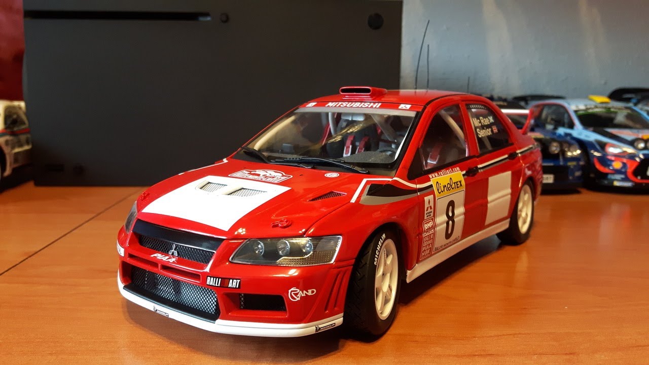 Mitsubishi Lancer EVO VII WRC 2002 1:18 AUTOArt - YouTube