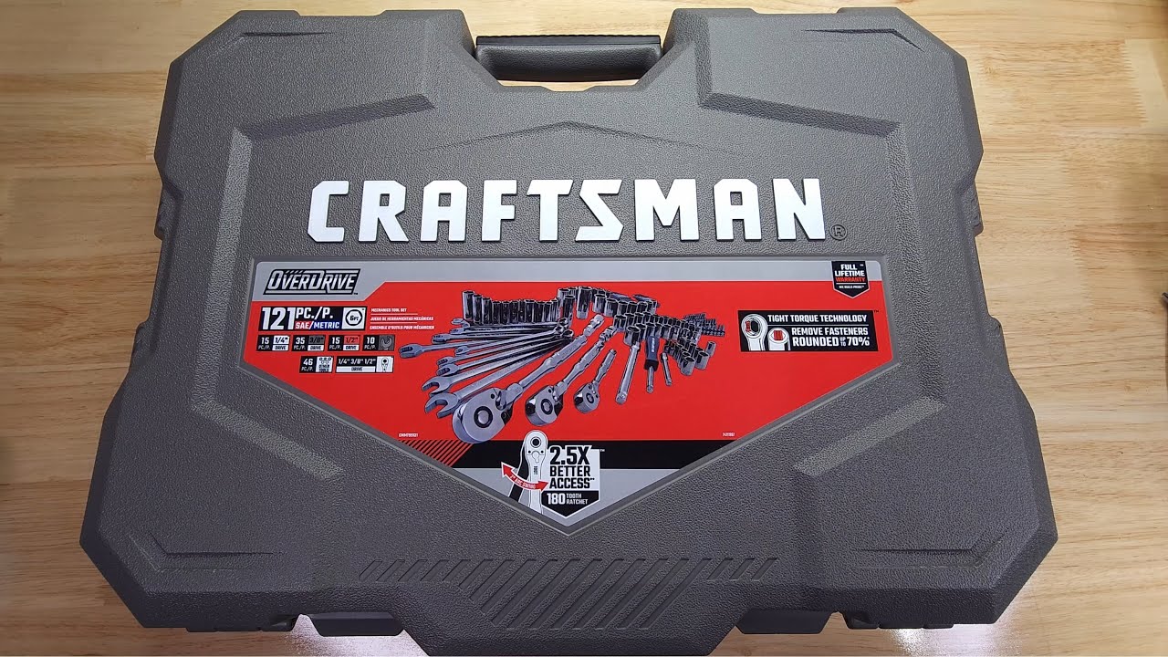 Craftsman Overdrive 180 Tooth Gunmetal Ratchet Set - 121 Pcs - YouTube