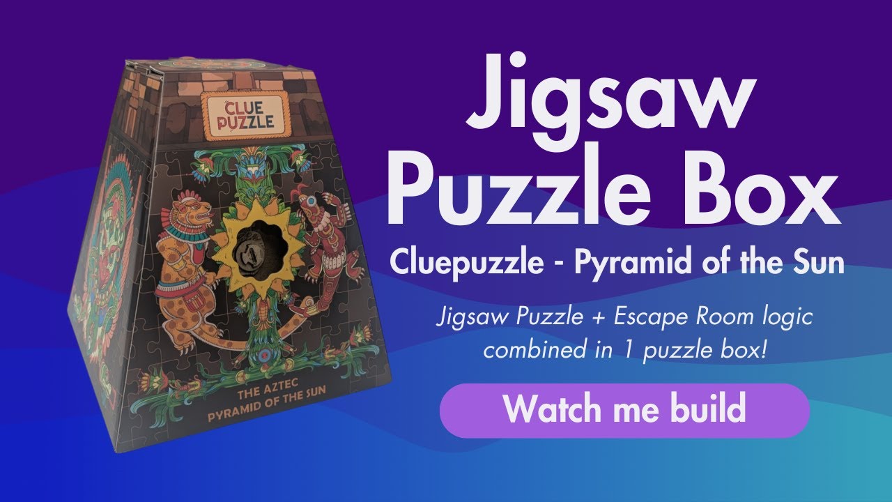 Cluepuzzle - Pyramid of the Sun ~ Jigsaw puzzle box - YouTube