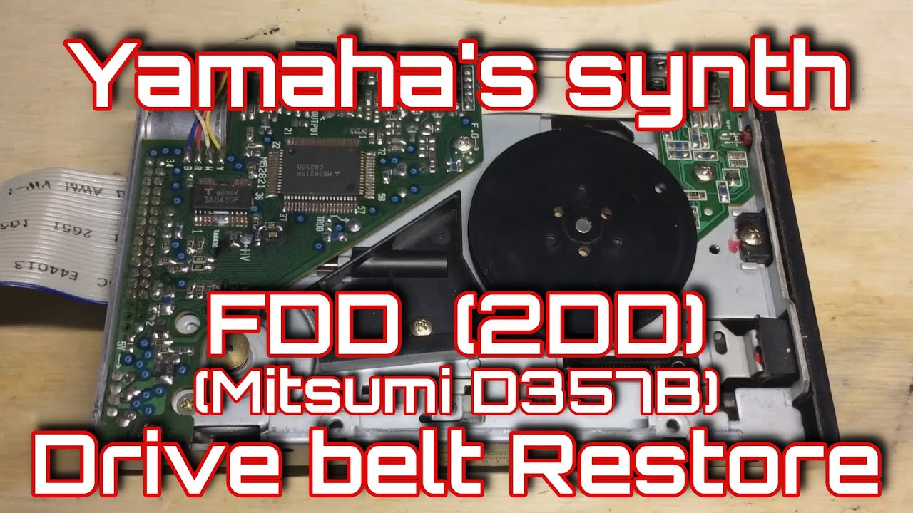FDD for Yamaha's Synth restore(belt drive) MITSUMI D357B - YouTube