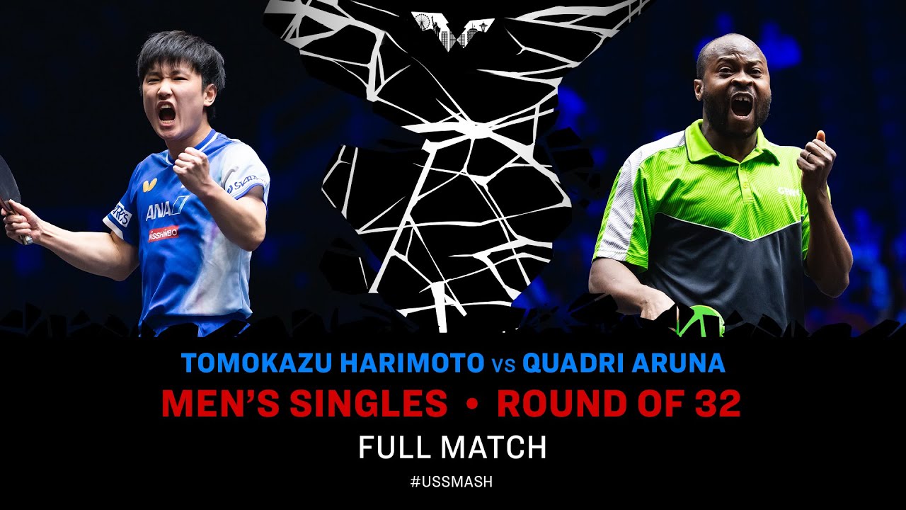 FULL MATCH | Tomokazu Harimoto vs Quadri Aruna | MS R32 | #USSMASH