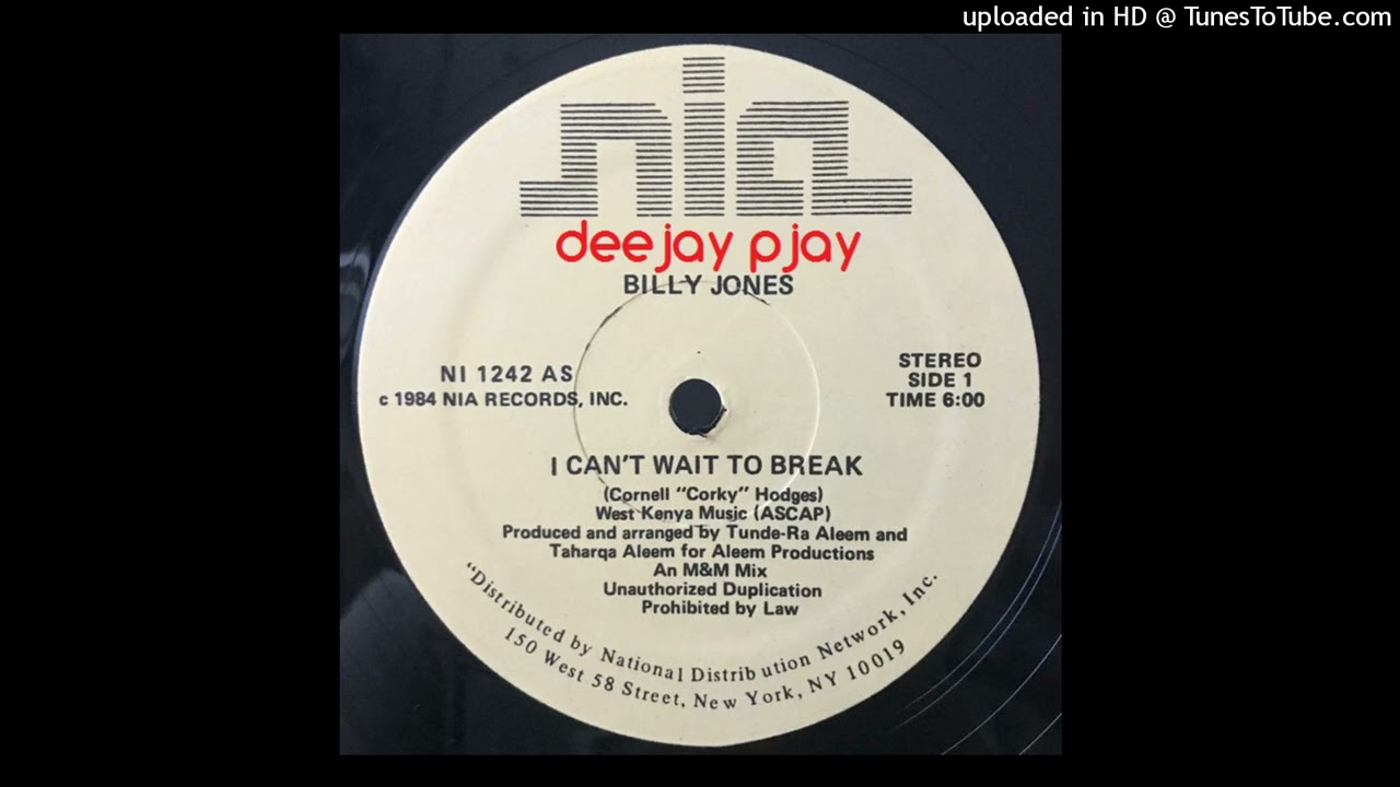 Billy Jones - I Can't Wait To Break - YouTube