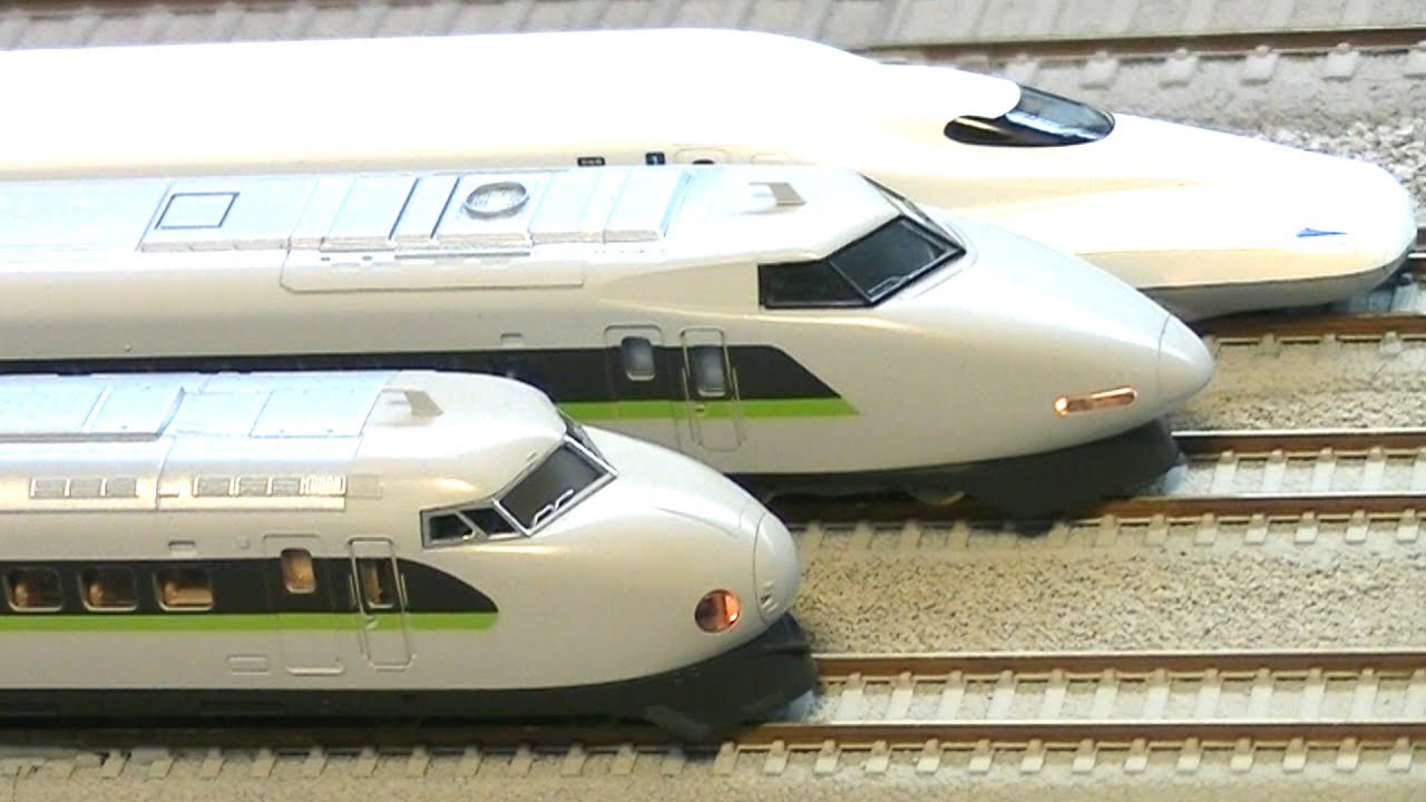 KATO・TOMIX 0系・100系 フレッシュグリーン , N700系 Nゲージ - YouTube