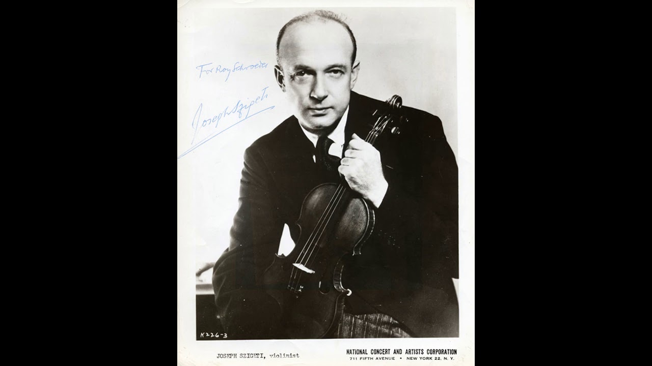 Joseph Szigeti - Mozart : Violin Sonata e-moll K.304 - YouTube