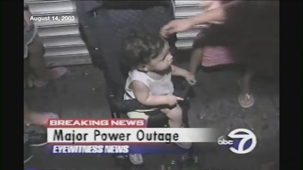 The blackout of 2003: Nina Pineda helps power nebulizer for child