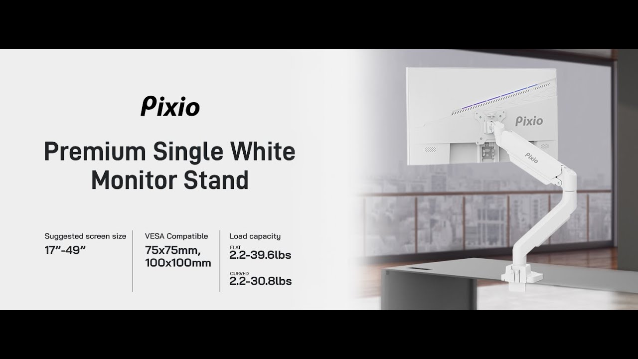 PS2SW | シングルモニターアーム ホワイト - YouTube