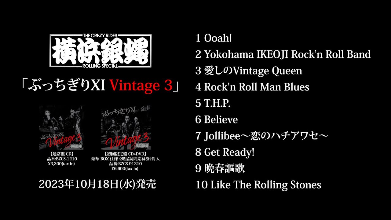 T.C.R.横浜銀蝿R.S.「ぶっちぎりXI Vintage 3 」アルバム全曲紹介