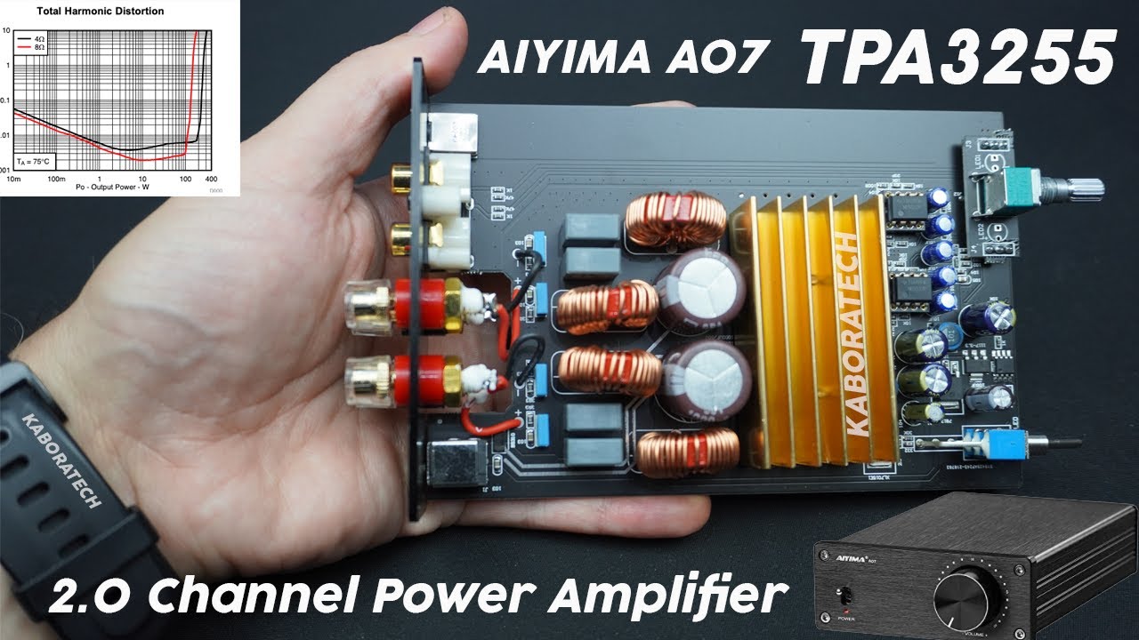 AIYIMA A07 TPA3255 Power Amplifier 300W x2 HiFi - YouTube