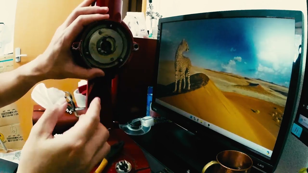 fuji coffee mill machine No.80 業務用コーヒーミルの分解と洗浄