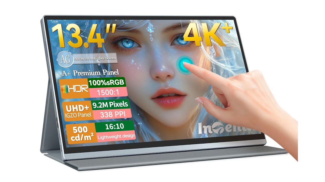 Intehill 13.4inch 4K+ 16:10 Portable Touchscreen Monitor U13ZT