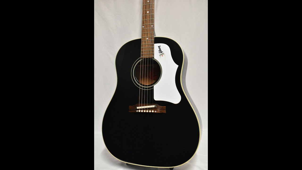 Gibson 60s J-45 Original ADJ Ebony #22095114 - YouTube