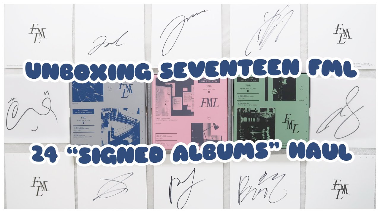 ✨ unboxing seventeen signed fml postcard albums - all versions