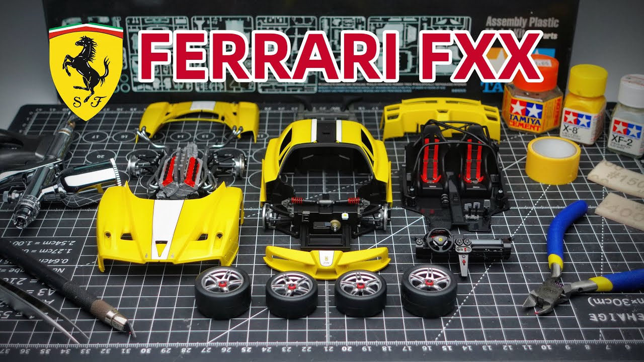 BUILDING A FERRARI FXX 1/24 TAMIYA PLASTIC MODEL CAR - YouTube
