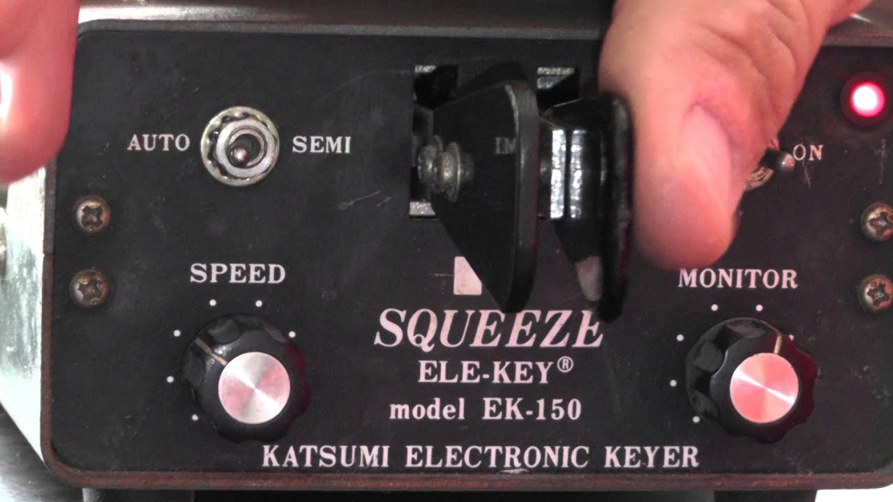 My new Katsumi Squeeze ELE-KEY EK-150 electronic keyer - YouTube