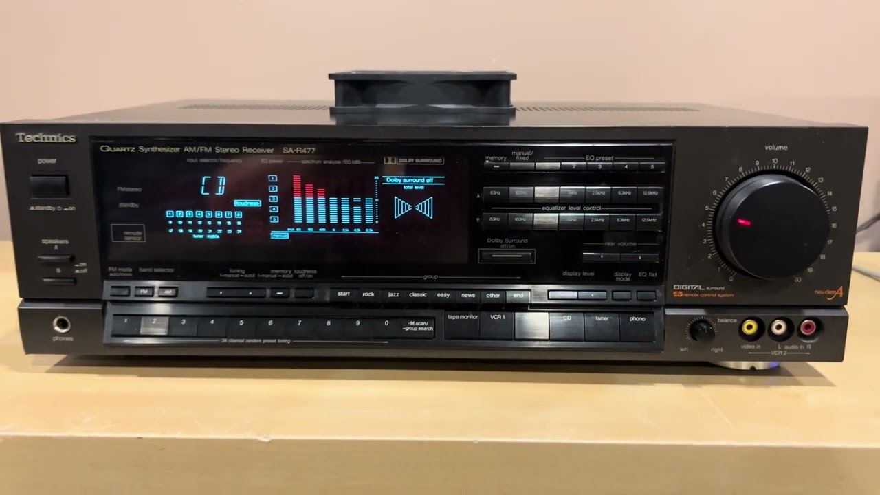 Technics SA-R477 Receiver from 1989, 100WPC - YouTube