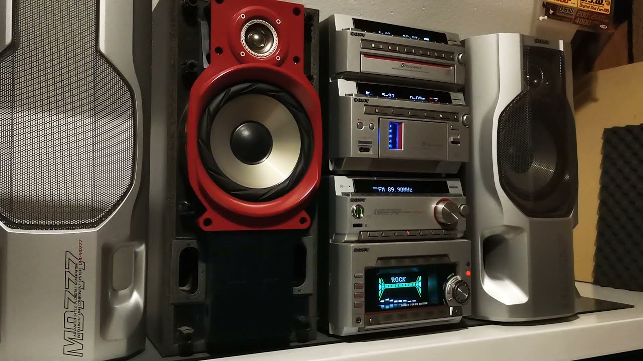 Sony HCD MD777 BASS excursión! - YouTube