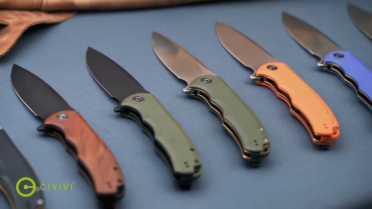 CIVIVI Praxis Flipper Knife Wood Handle 9Cr18MoV Blade