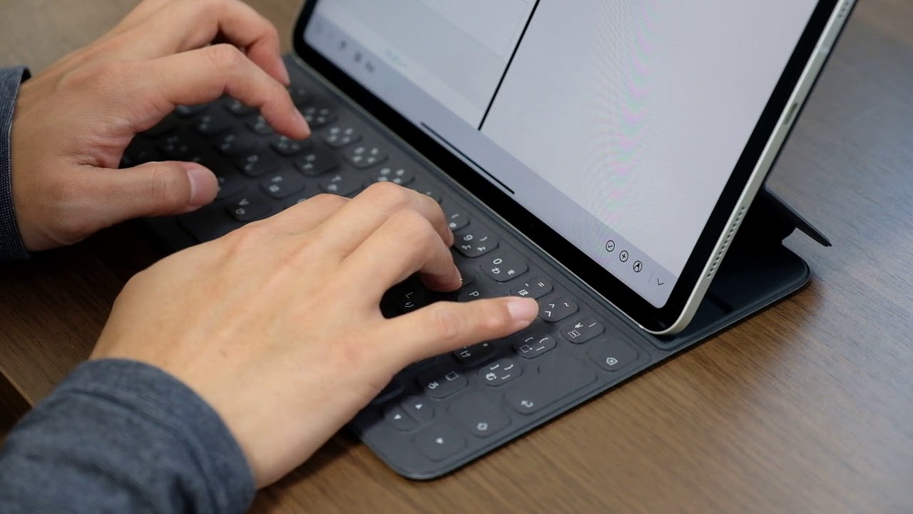 iPad Pro 11 スマートキーボードフォリオのタイピング音 - YouTube