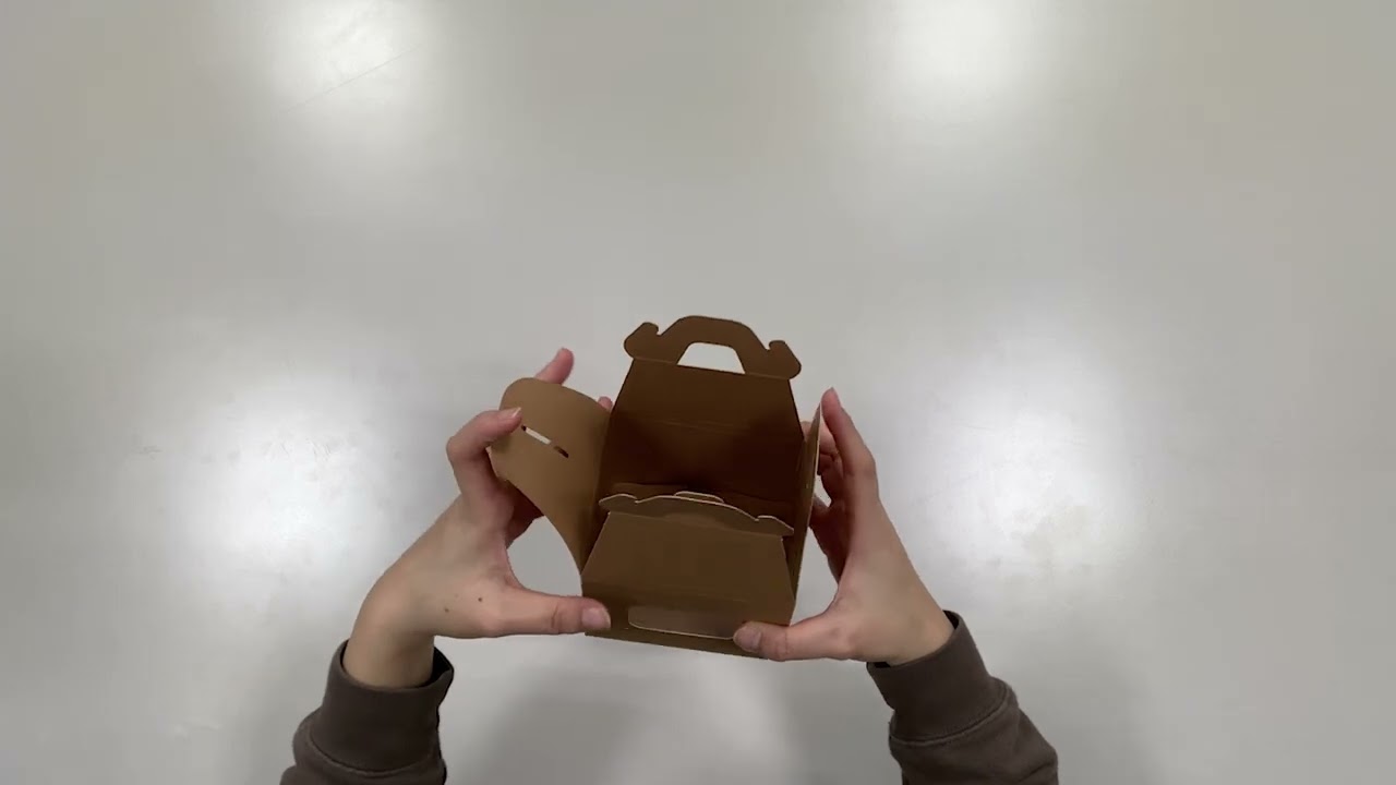 手さげカートン クラフト フィルム窓付: ギフトボックス・外箱｜包装