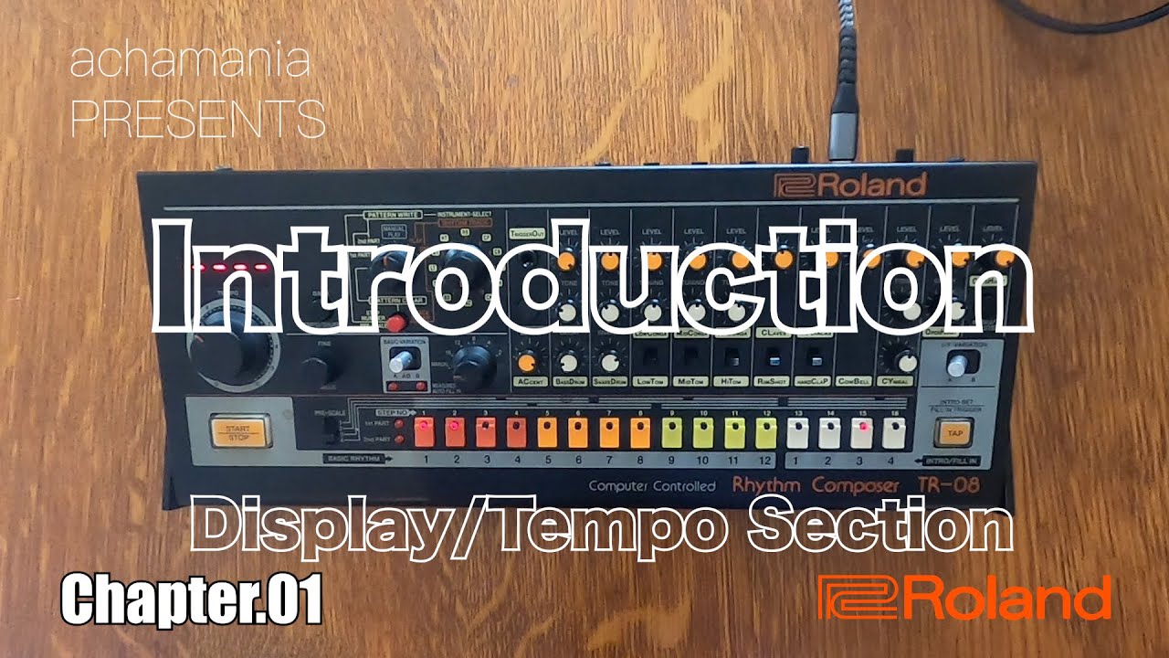 01】Roland Rhythm Composer TR-08 のマニュアルを見ながらリズム