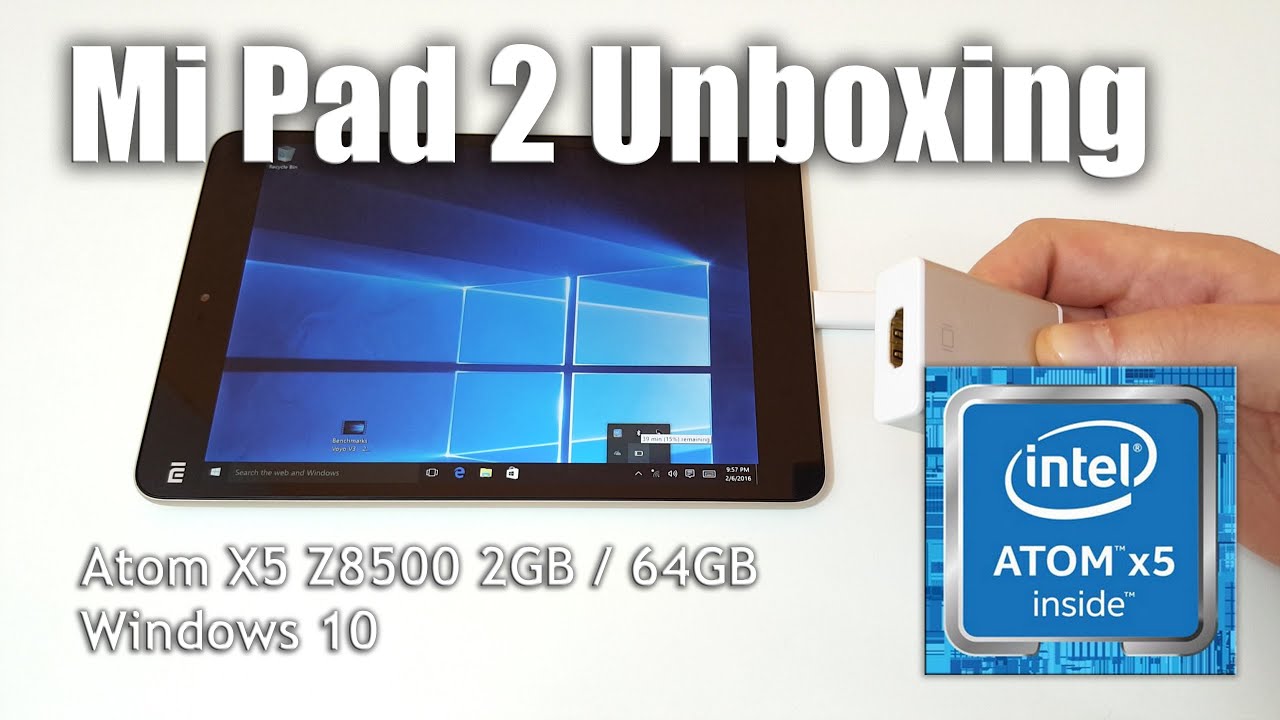 Xiaomi Mi Pad 2 Windows Unboxing & Hands On - YouTube