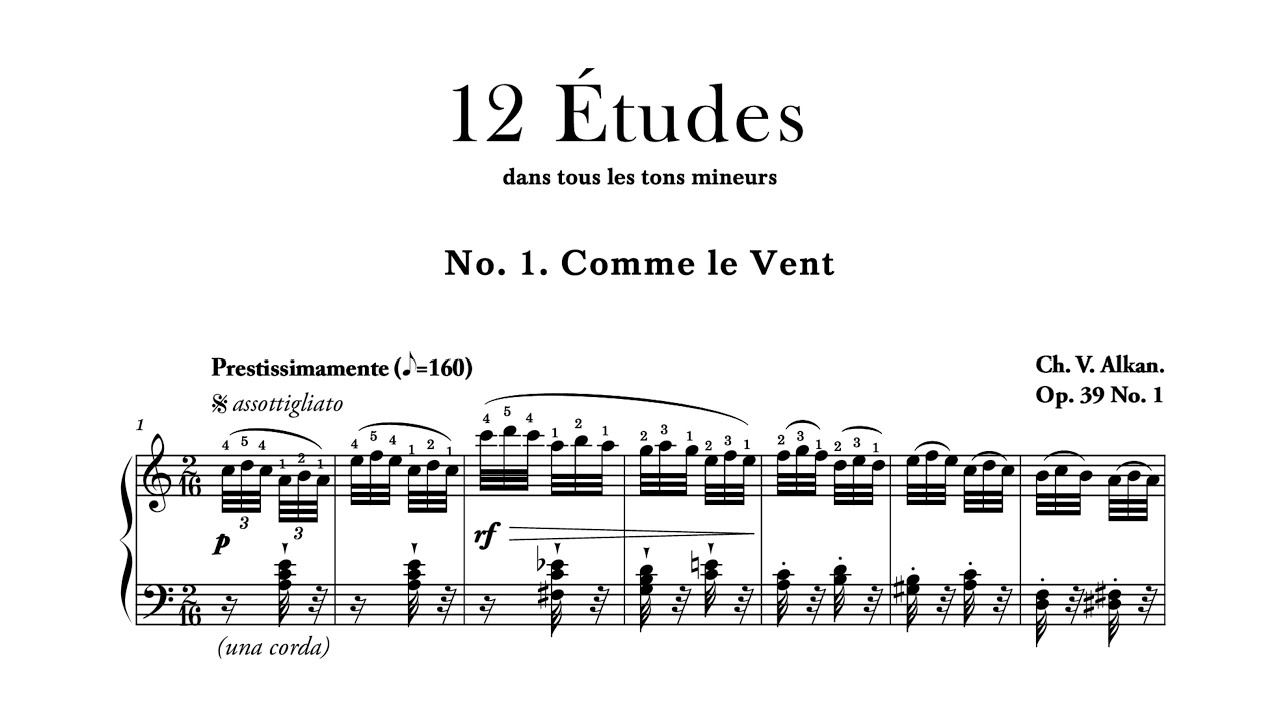 Alkan - Comme le Vent, Op. 39, No. 1 [Yui Morishita] - YouTube