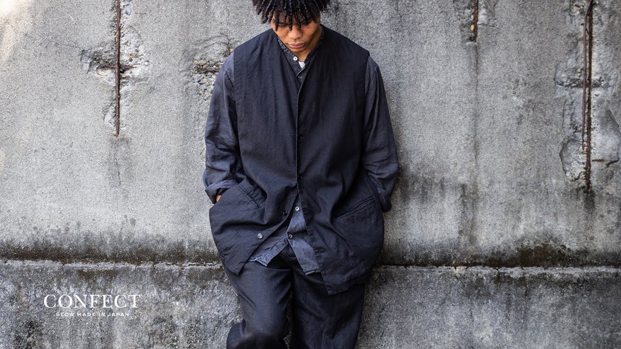 Limited Item】 UpcycleLinoポプリンロングベスト ｜CONFECT - YouTube