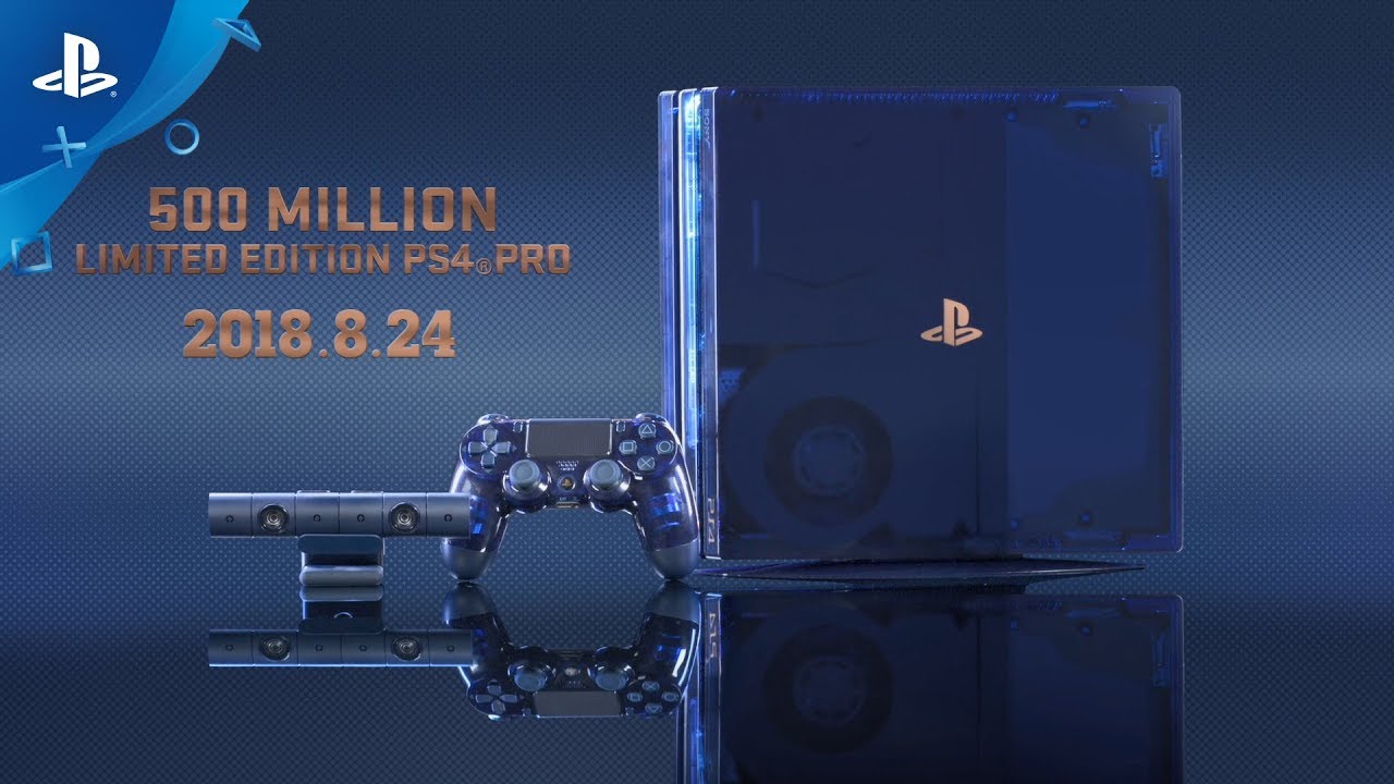 特別デザインの｢PlayStation®4 Pro 500 Million Limited Edition｣を8月