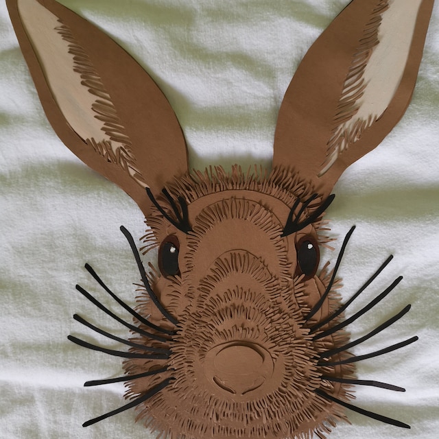 Rabbit, Hare Layered Paper Cutting Art, SVG Files for Cricut, DIY