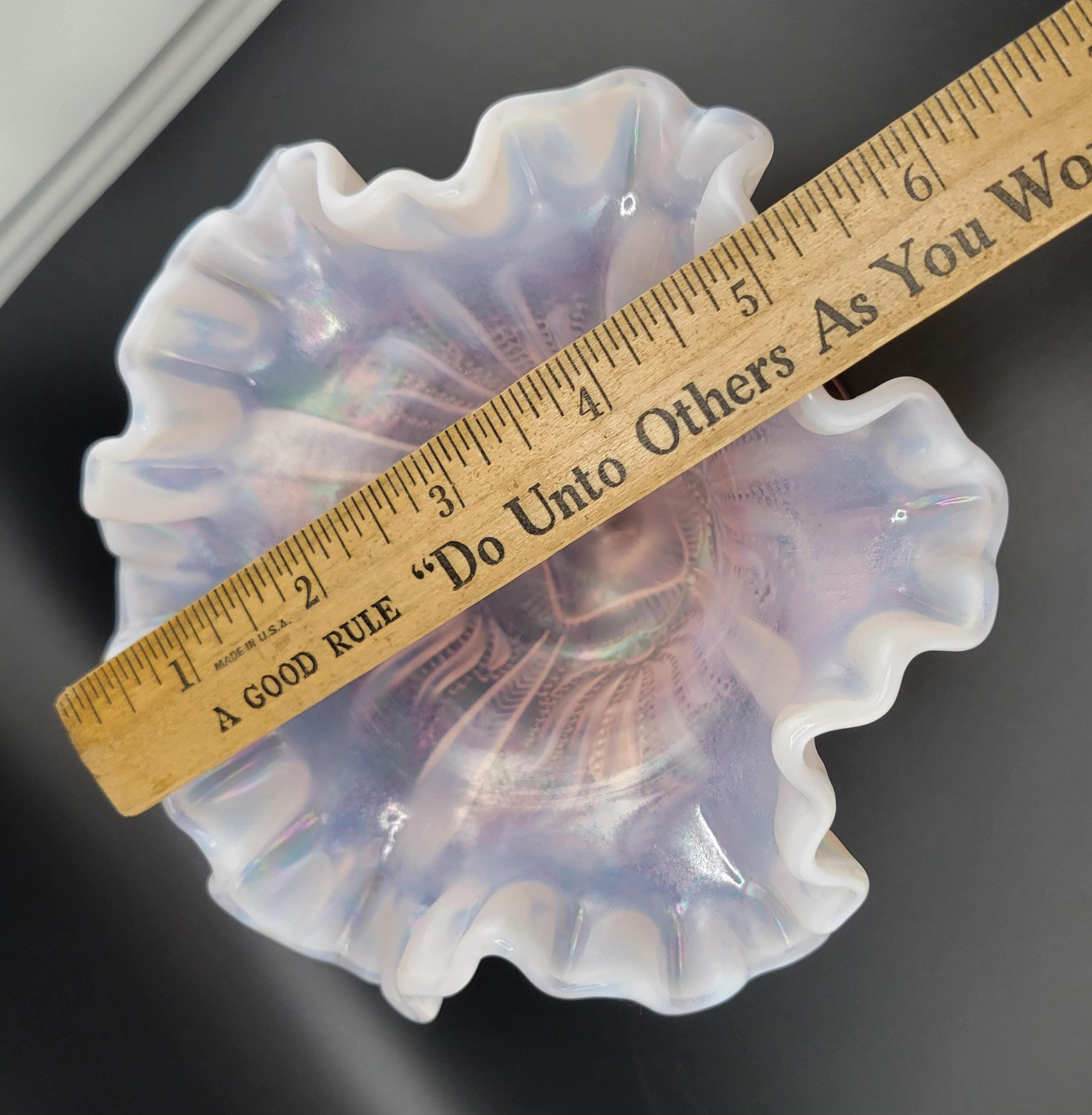 ヴィンテージ フェントン ピンク オパールセント コンポート