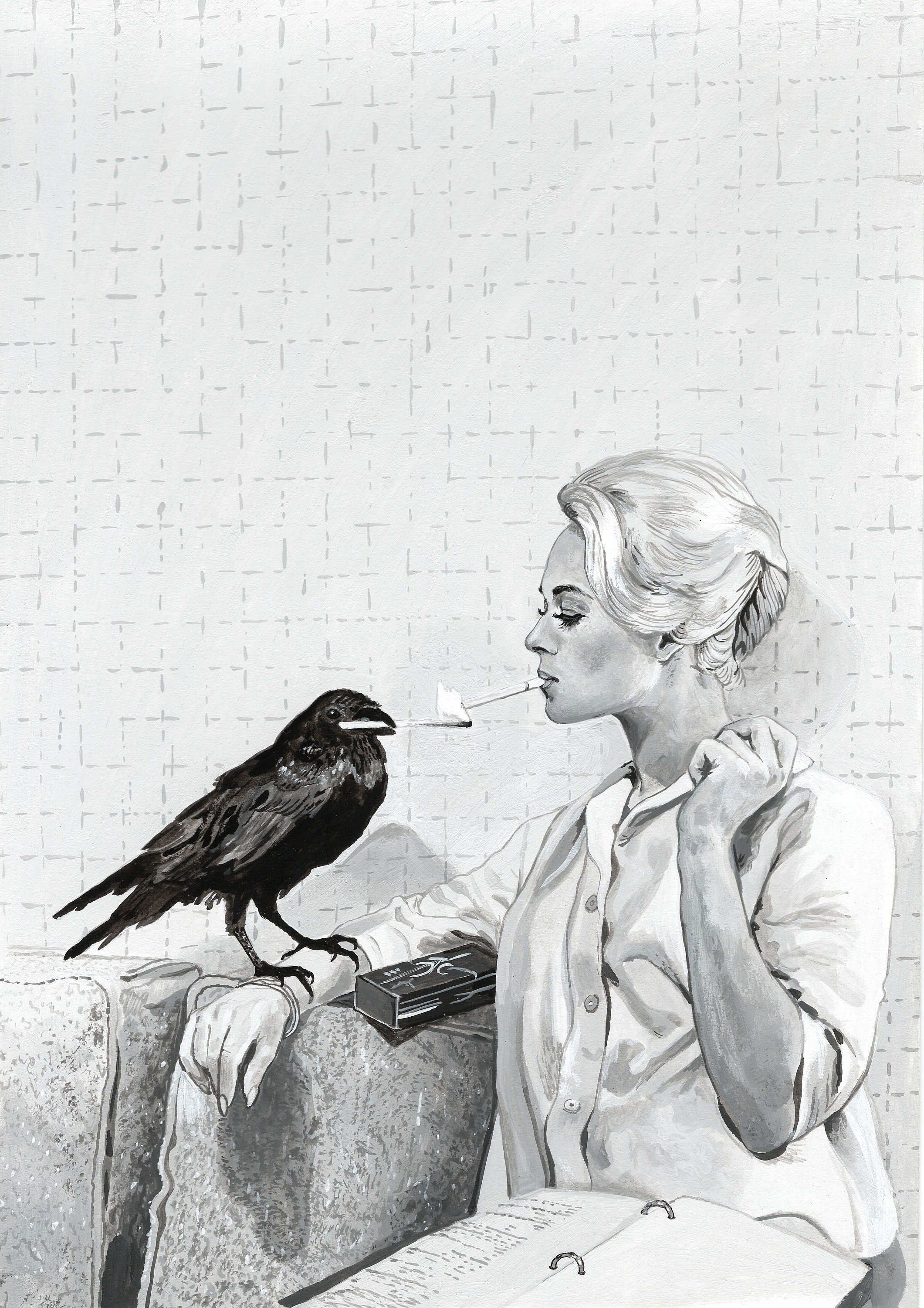 アルフレッド・ヒッチコック『鳥』プリント | ティッピ・ヘドレン『鳥