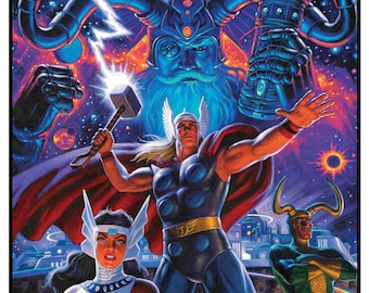 Wall Art - Marvel Print - Thor - Marvel Comics - Etsy