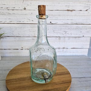 nac】Vetreria Etrusca glass catbottle Vintage Vetreria Etrusca 7.5