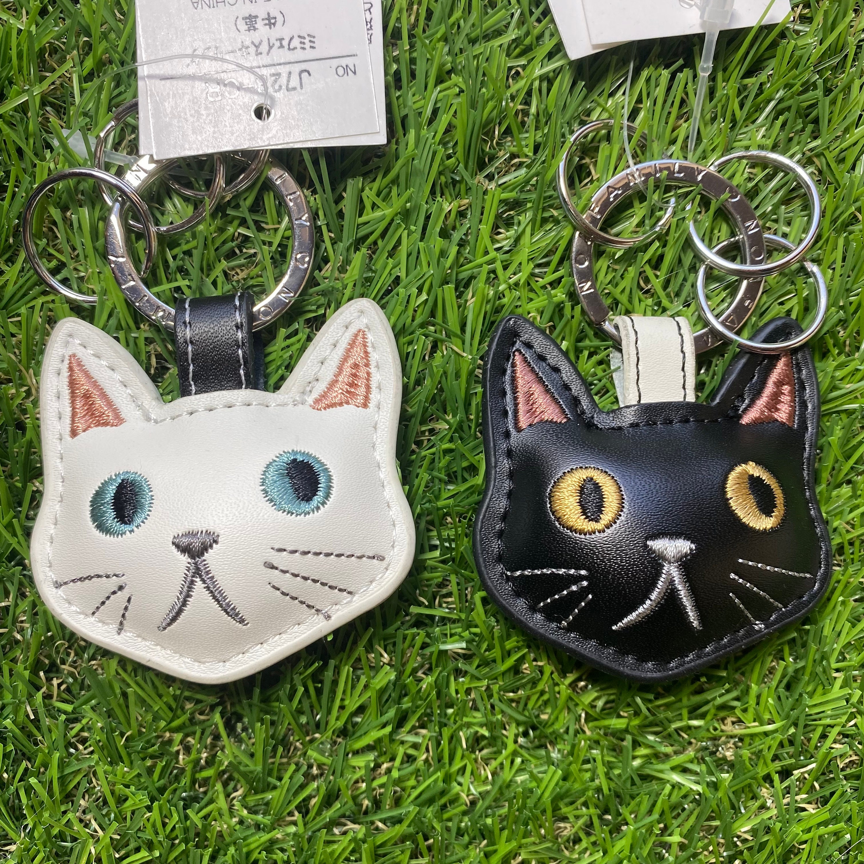 Cat Face Key Ring Leather - Etsy
