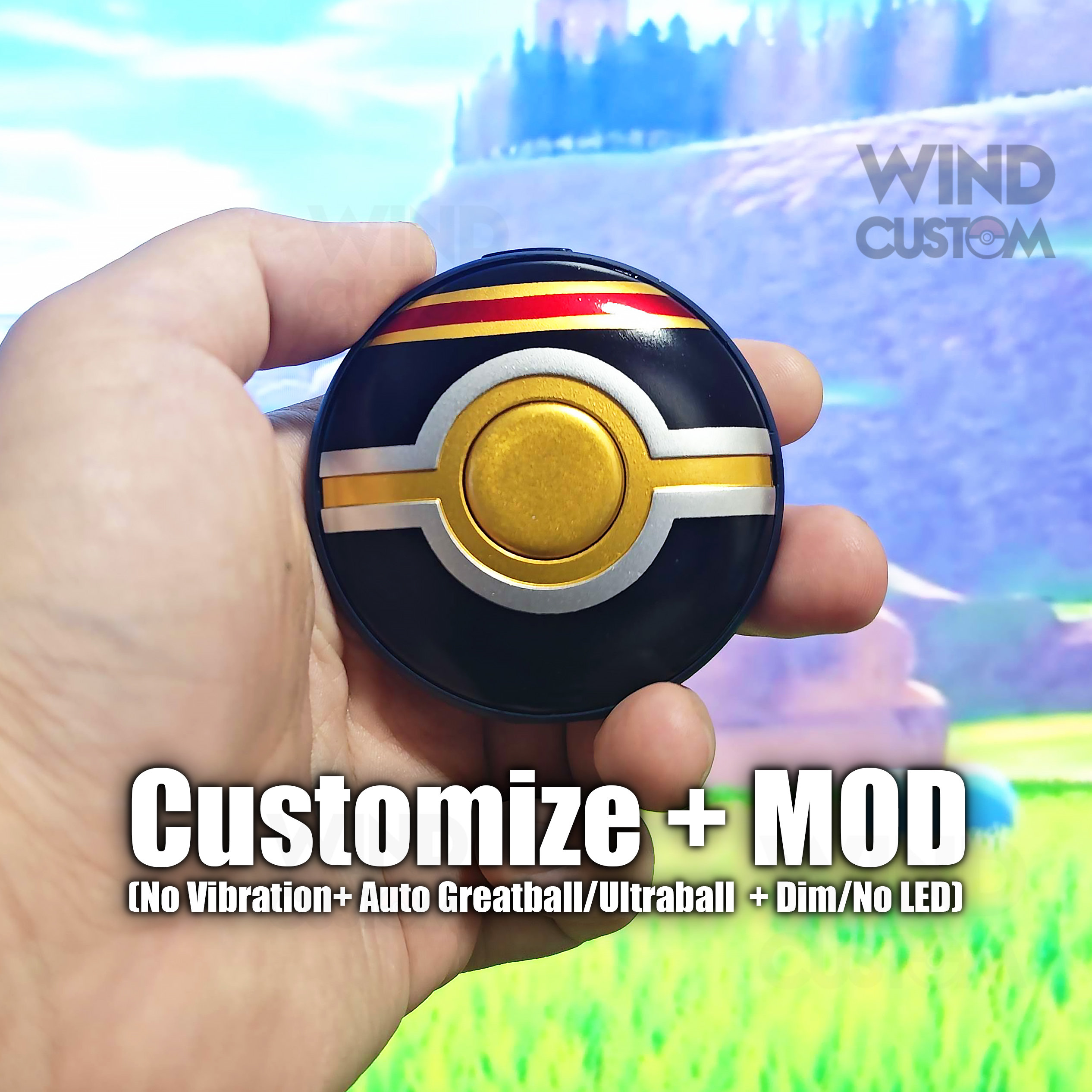 Custom Painted Pokemon GO Plus Plus+ +MOD for Great/ultraball