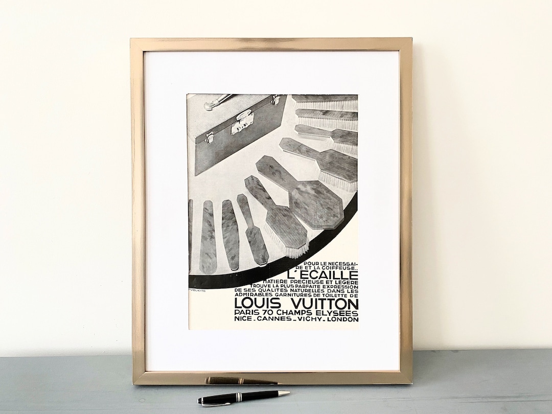 1930年代のヴィンテージ ルイ・ヴィトンのオリジナル広告プリント