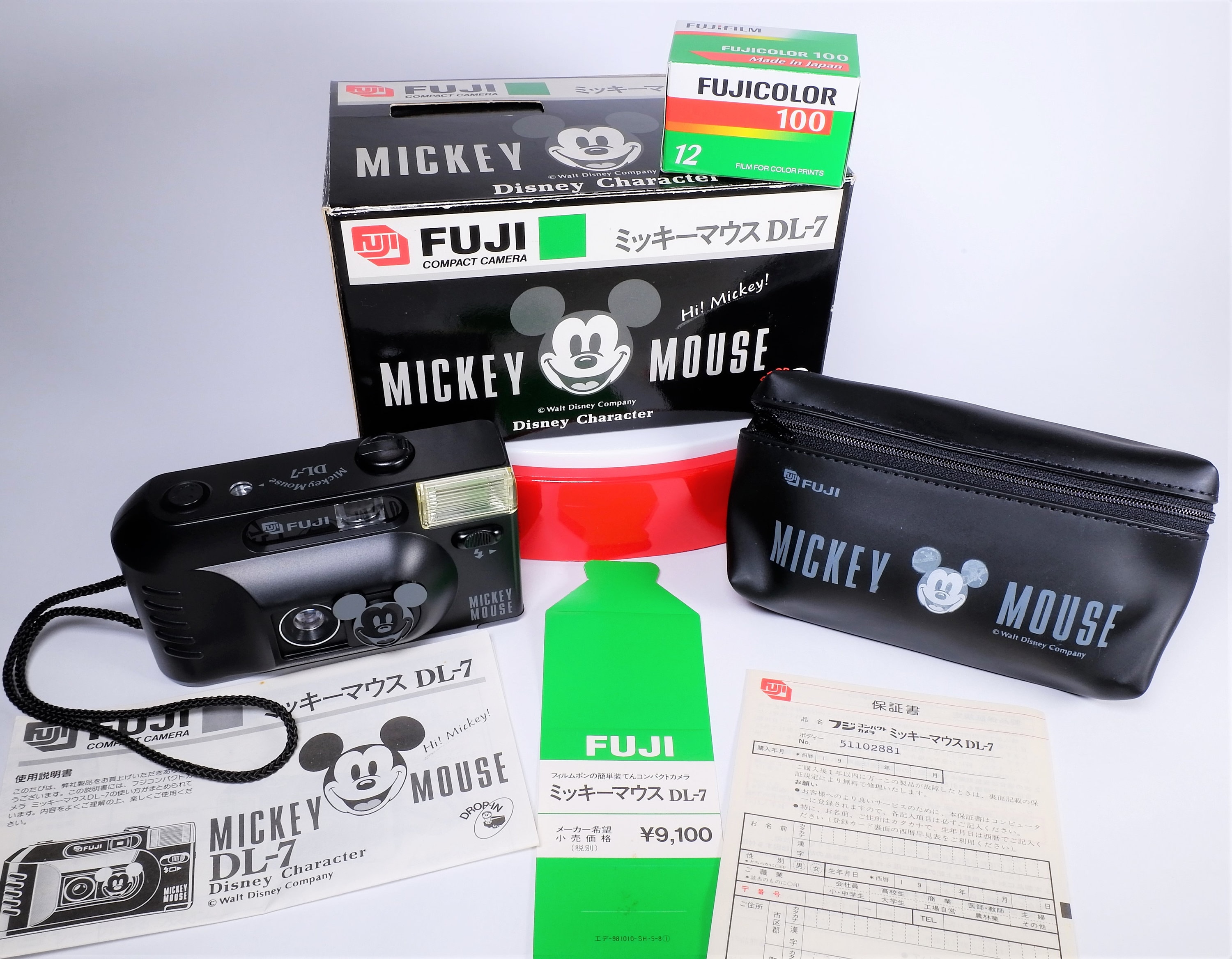 Fujifilm Hi Mickey Mouse DL-7 35mm Compact Film Camera Outfit