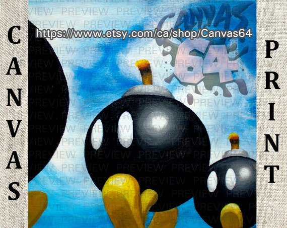 ボムボンバトルフィールド キャンバスプリント（スーパーマリオ64