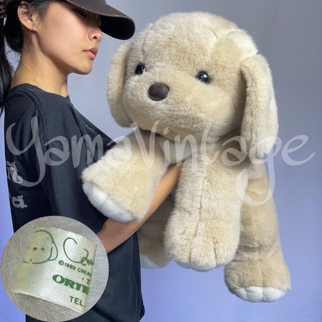 ヴィンテージ 1983年代 大型 梅吉犬 ぬいぐるみ 子犬 日本製 中古 昭和
