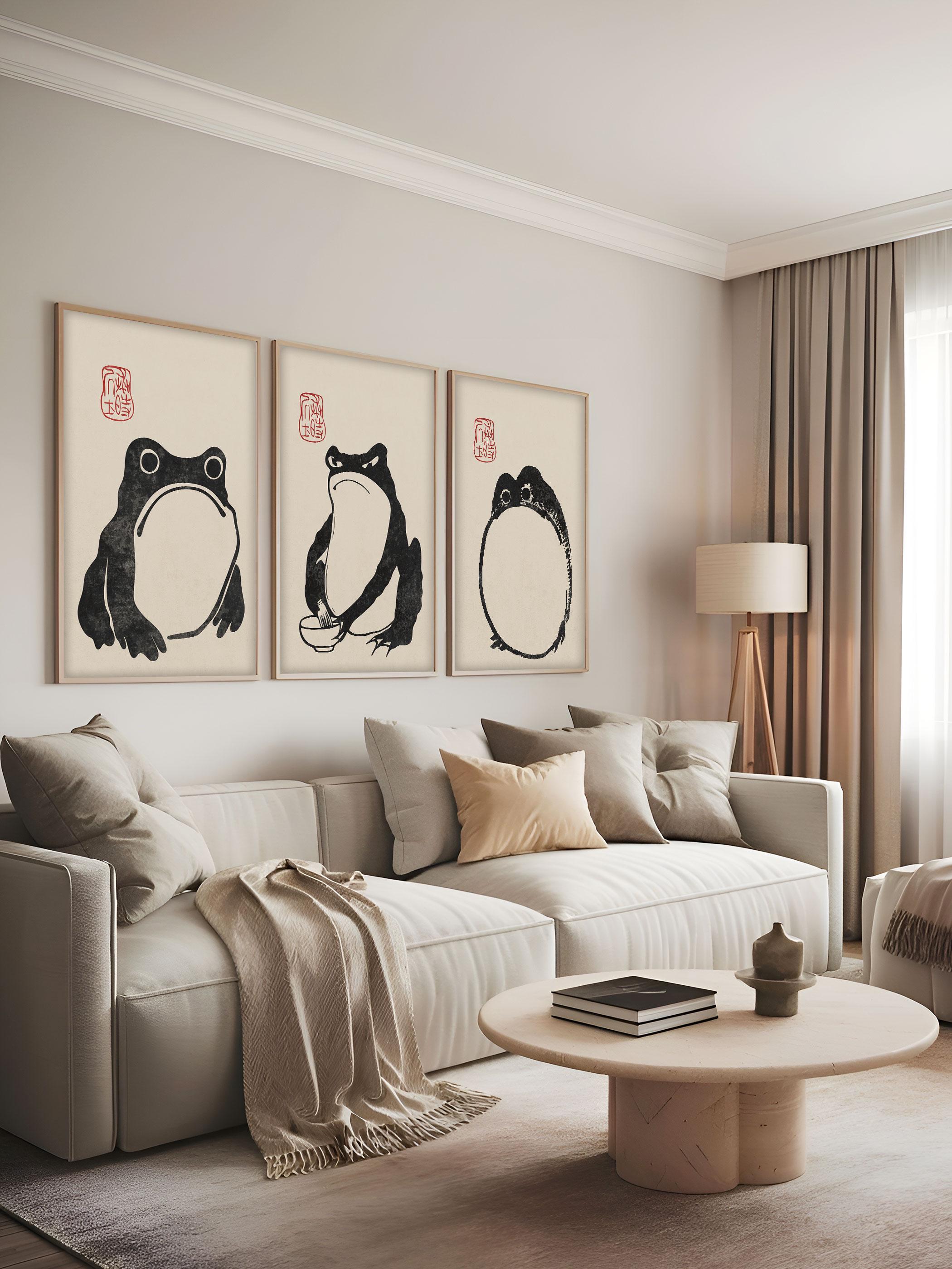 Matsumoto Hoji Unimpressed Frog Print, Japanese Woodblock Print