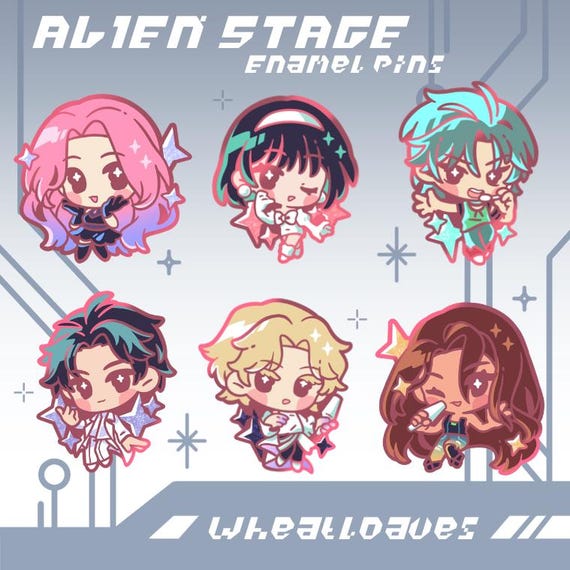 Alien Stage Mizi Sua Luka Hyuna Ivan Till | 1.75 Inch Enamel Pins