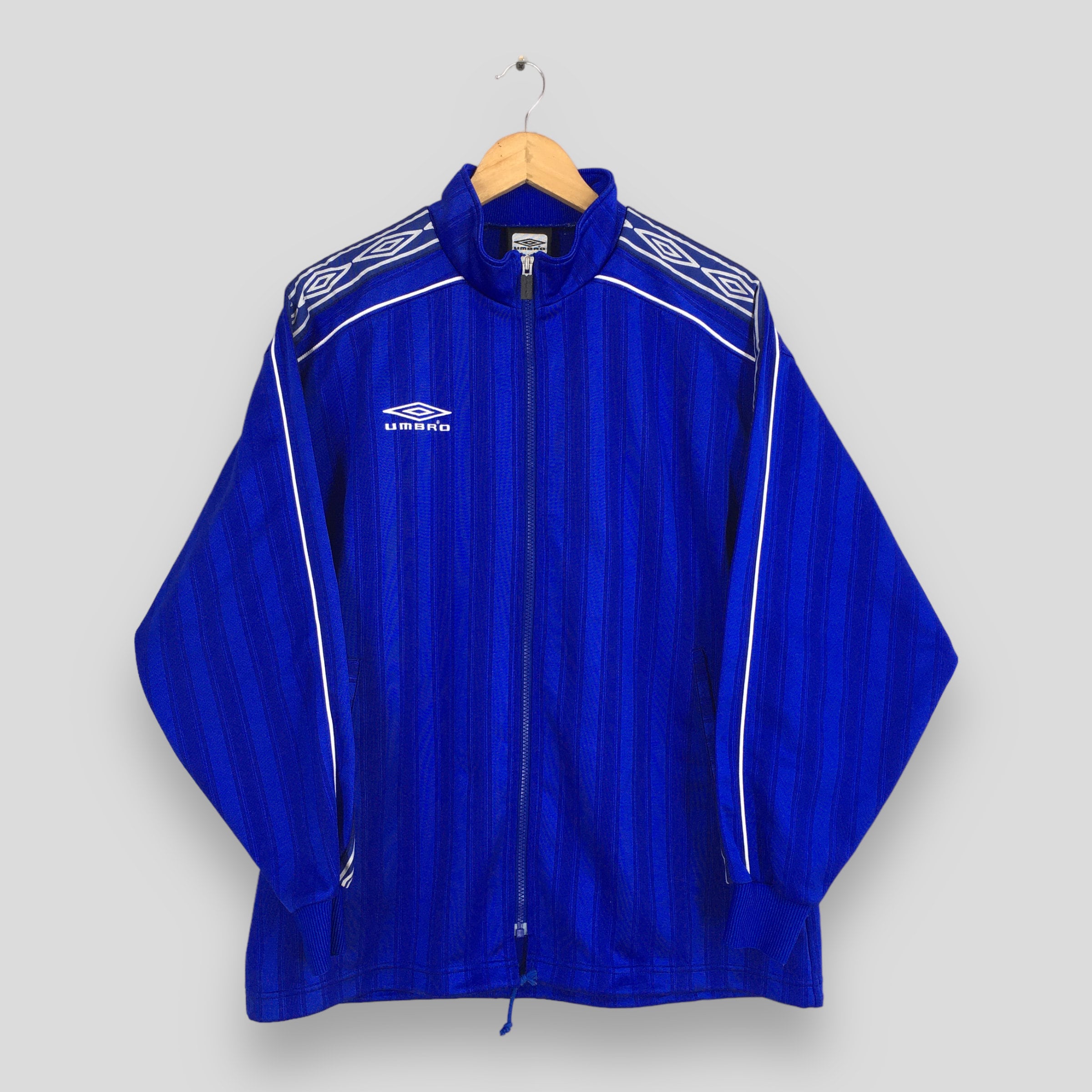 Vintage 90's Umbro Windbreaker Jacket Large Umbro Sportswear Blue