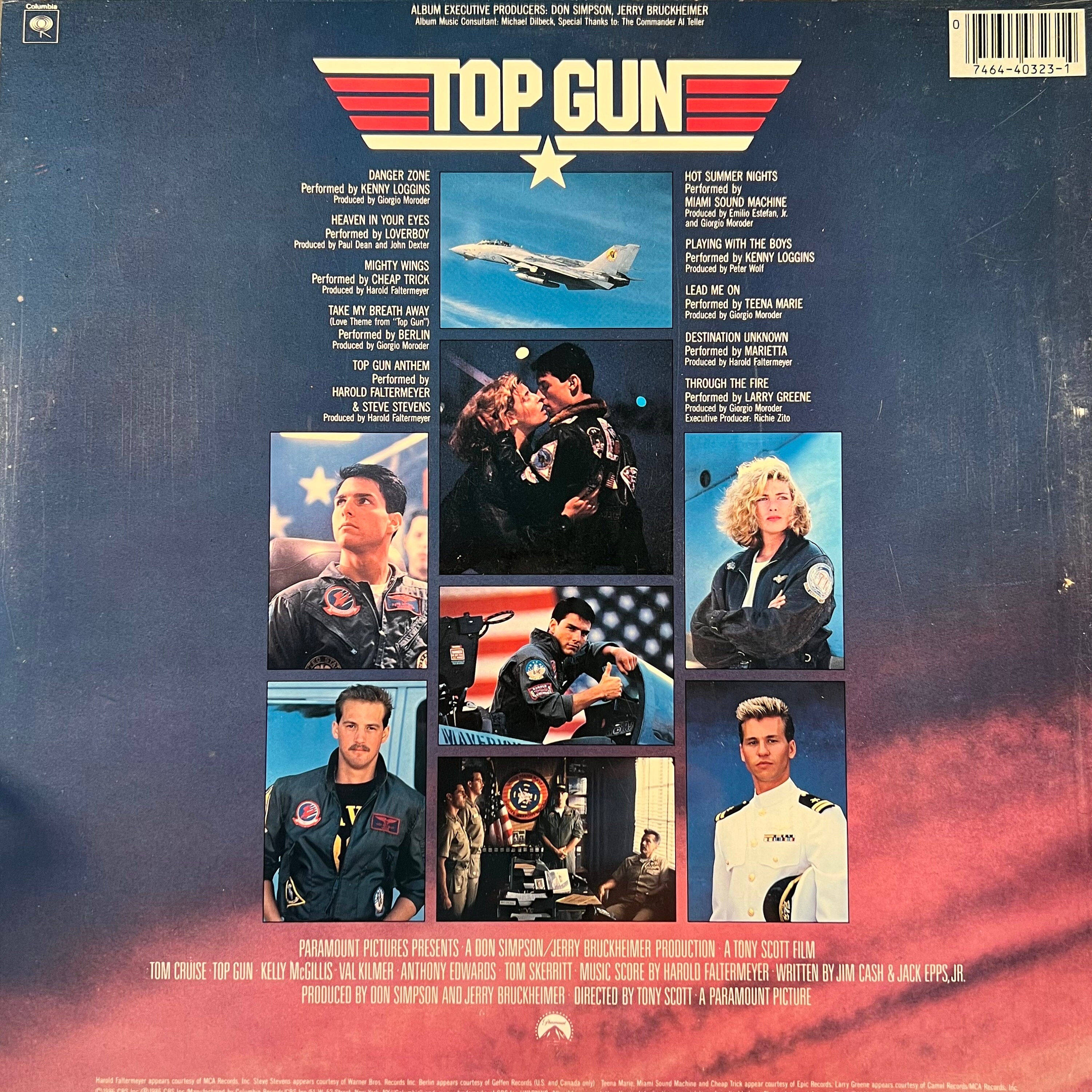 SEALED Original '86 TOP GUN Sound Track Record Album Vintage 80s