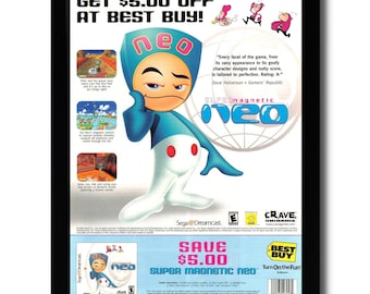 2000 Super Magnetic Neo Framed Print Ad/poster Original Authentic