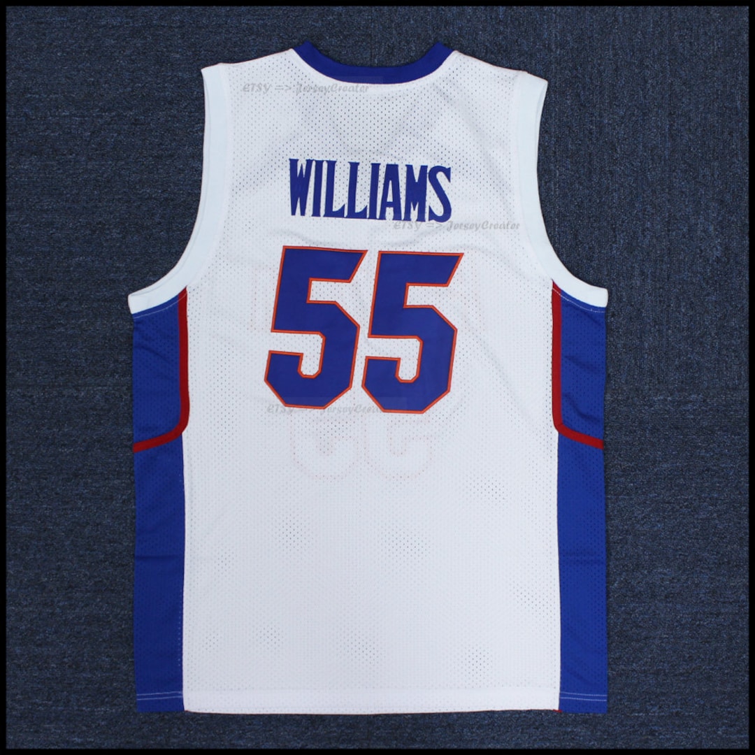 Throwback Jason White Chocolate Williams #55 Basketball Jersey;top