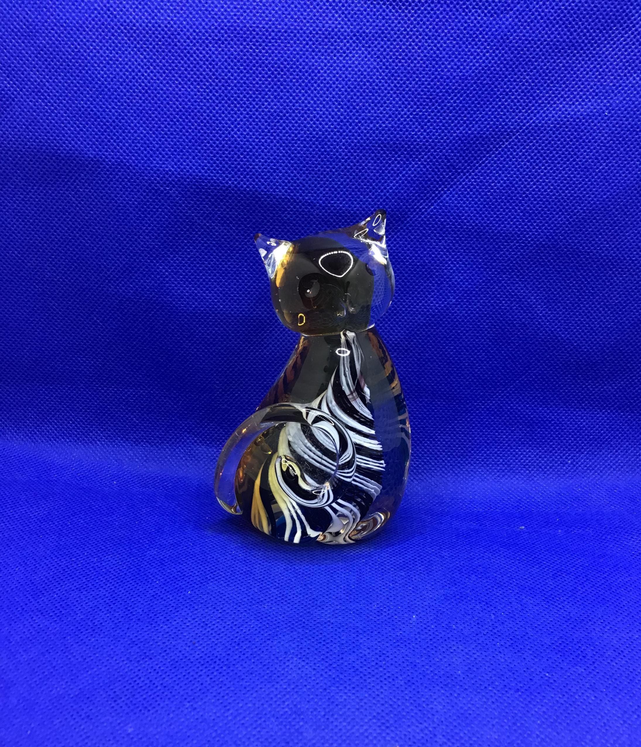 Vintage Murano Glass Cat - Etsy