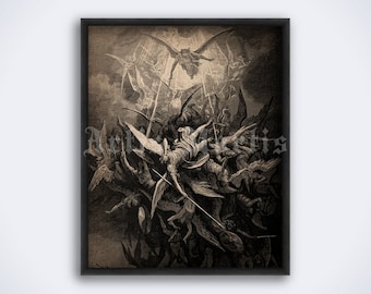 ギュスターヴ・ドレ作「堕天使の版画：失楽園」の挿絵（デジタル